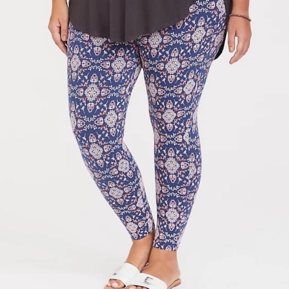 Torrid Blue Mandala Leggings 0